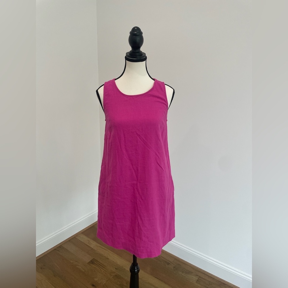 J Crew Pink Linen Blend Sleeveless Dress, Size 0